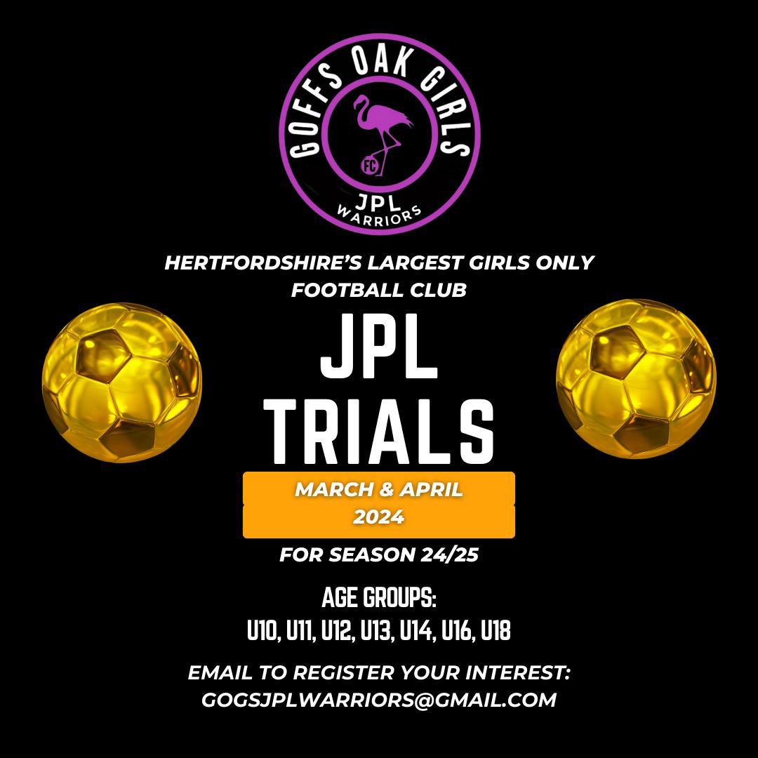 We have had overwhelming interest. Trial dates will be announced this week sign up asap to avoid disappointment. Come on this JPL journey with us. 💜🦩🩵