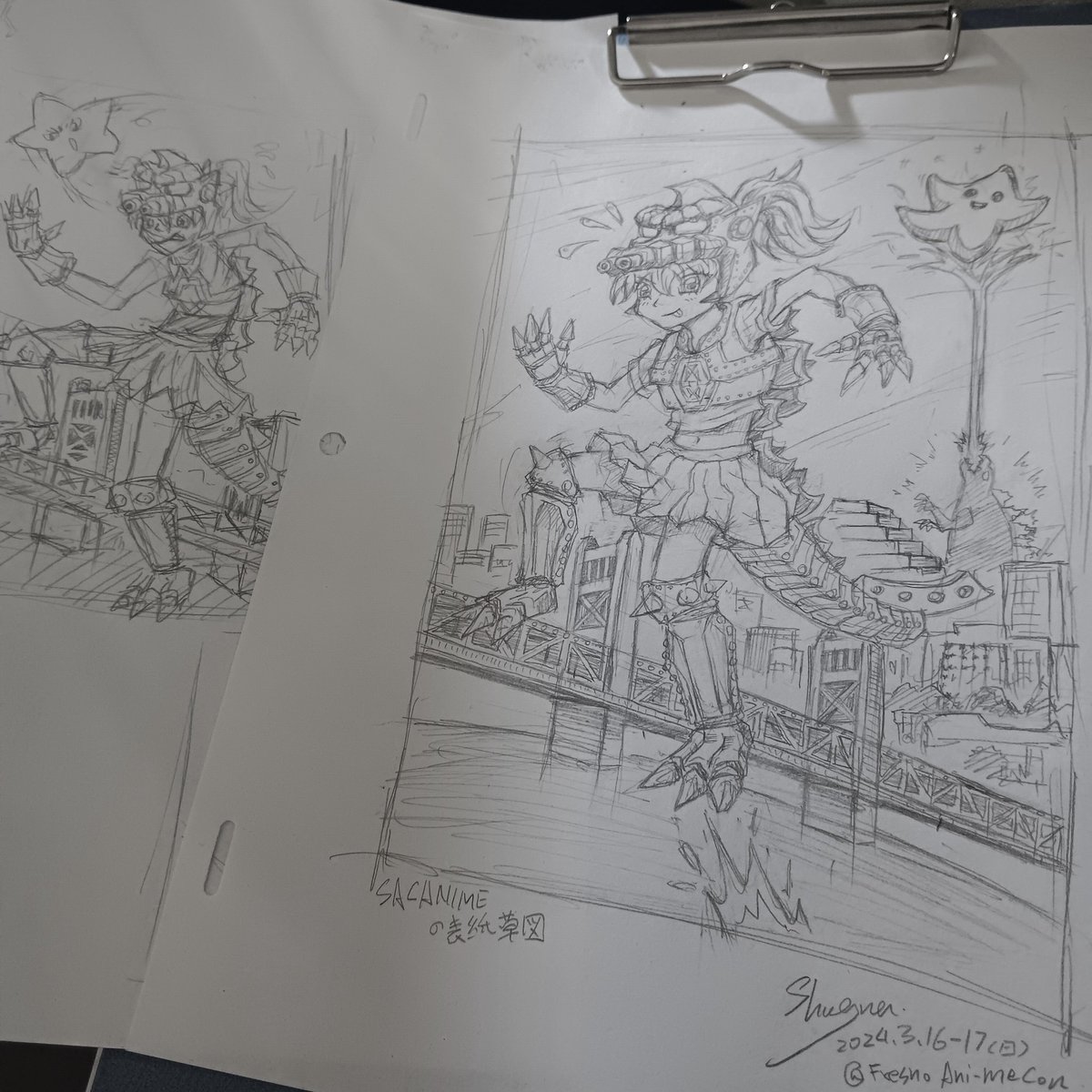 Shogna114's tweet photo. コミコン中に草稿を描く✏️ https://t.co/gfhUjMKKsM