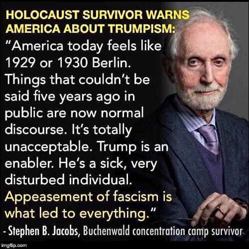 The New York Independent (@nyi_news) on Twitter photo <a href="/PoliticusSarah/">Sarah Reese Jones</a> Donald Trump is normalizing violent political rhetoric and dehumanizing human beings. These are the same tactics Nazis used in the 1930s to set the stage for Hitler's takeover and the creation of detention camps. Don't take our word for it. Follow The New York Independent <a href="/PoliticusSarah/">Sarah Reese Jones</a> Donald Trump is normalizing violent political rhetoric and dehumanizing human beings. These are the same tactics Nazis used in the 1930s to set the stage for Hitler's takeover and the creation of detention camps. Don't take our word for it. Follow The New York Independent