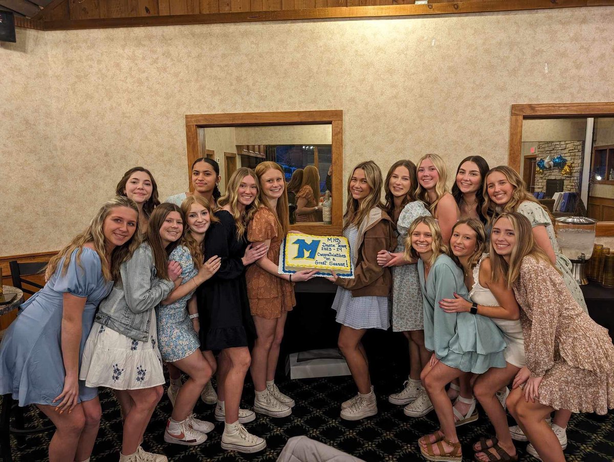 Mukvarsitydance's tweet photo. Our 2023-2024 Varsity Dance Season has officially ended!!

Our banquet was filled with hugs, laughter, tears awards and memories. What an amazing season. Great job ladies!! We officially have 7 new Mukwonago Varsity Dance Alumni 💙💛

#mukdance #banquet  #mukwonagohighschool https://t.co/tJCJFrZu6V