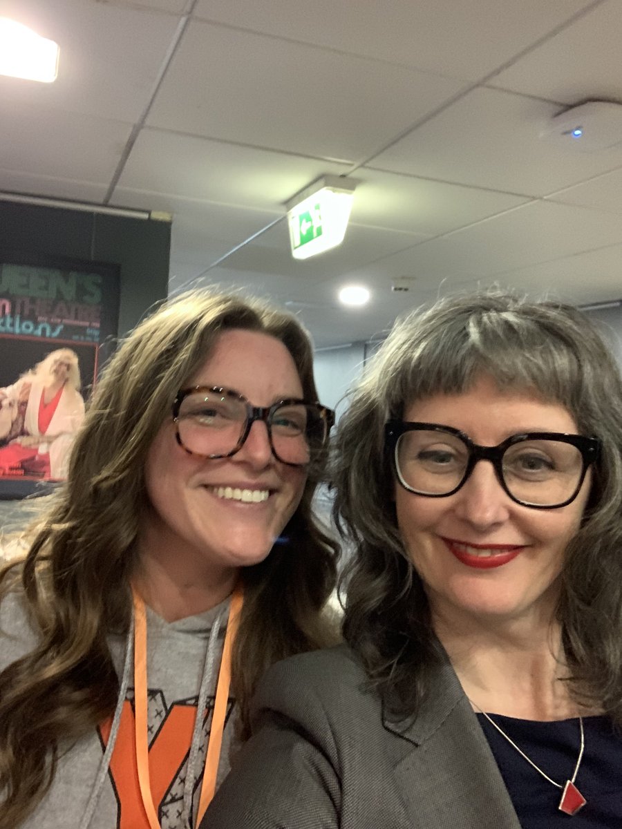 One of the highlights of the job is meeting up with @QUBAMCP alumni. Jackie Fauteux, one of the key @Young_at_Art team making Belfast Children’s Festival happen every year. So lovely to see you back at @QUBelfast as part of this year’s programme :)