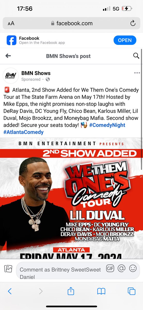 Was at home sad cause I couldn’t see @DeRayDavis last night then I look on FB 🥳🥳🥳🥳🥳 the day after my birthday. I was about to drive to Orlando in May 😂 let me get my tickets asap