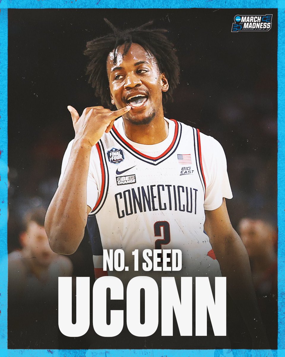 UConn takes the No. 1 seed in the East Region 🐺 #SelectionSunday