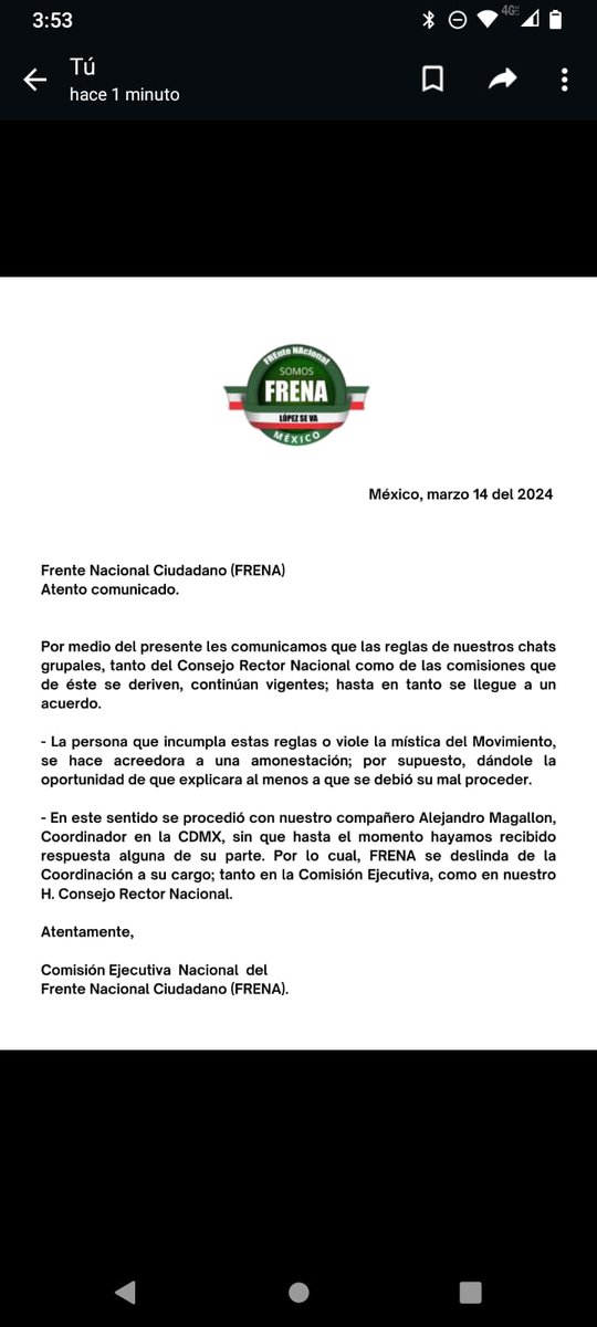 FALSO EXIJO QUE SE DIGA LA VERDAD O YO DIRE LA VERDAD.
UN GRUPO DE NO MAS DE 10 PERSONAS TOMARON LA DECISIÓN 
Y ME ESTAN DIFAMANDO