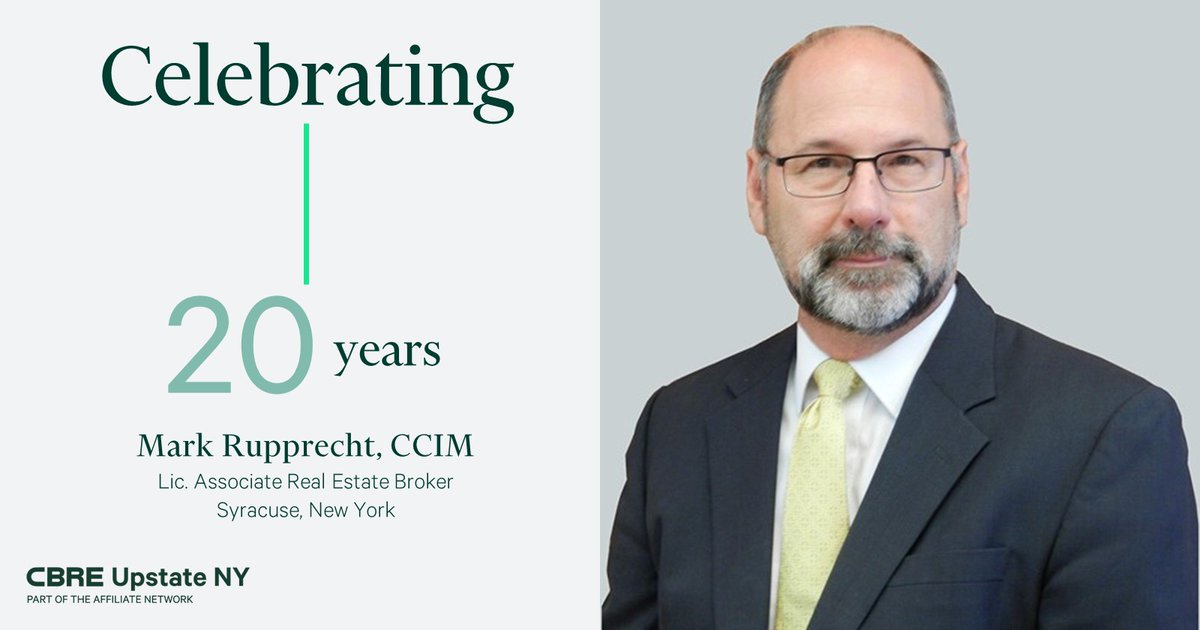 Happy work anniversary to Mark Rupprecht who is celebrating two decades of helping clients from our Syracuse office!