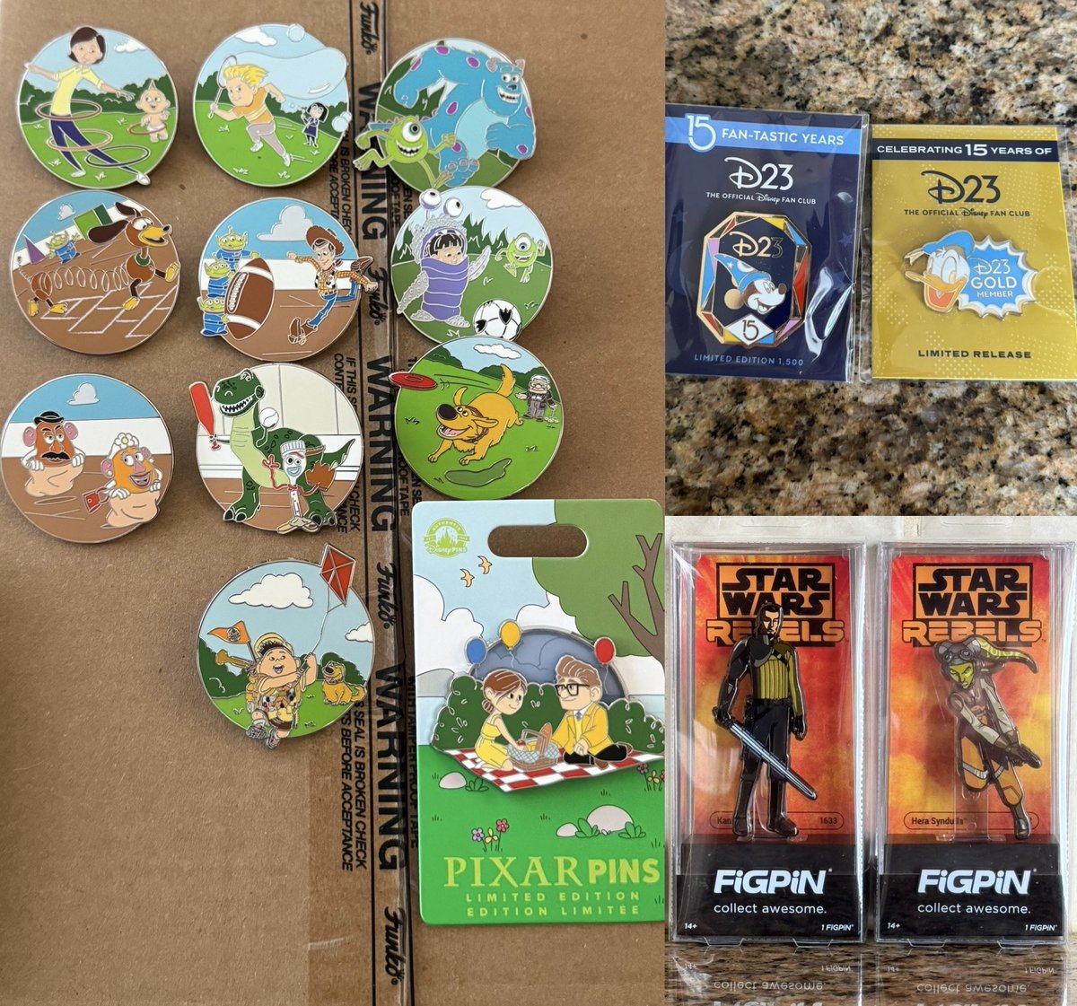 📭📦 Got a few new pins!
.
#Disney #StarWars #Pixar #D23 #Pins #Pin #DisneyPins #DisneyPinTrading #Collectibles #Collector #EnamelPin #EnamelPins #DisTrackers #FiGPiN #FiGPiNs