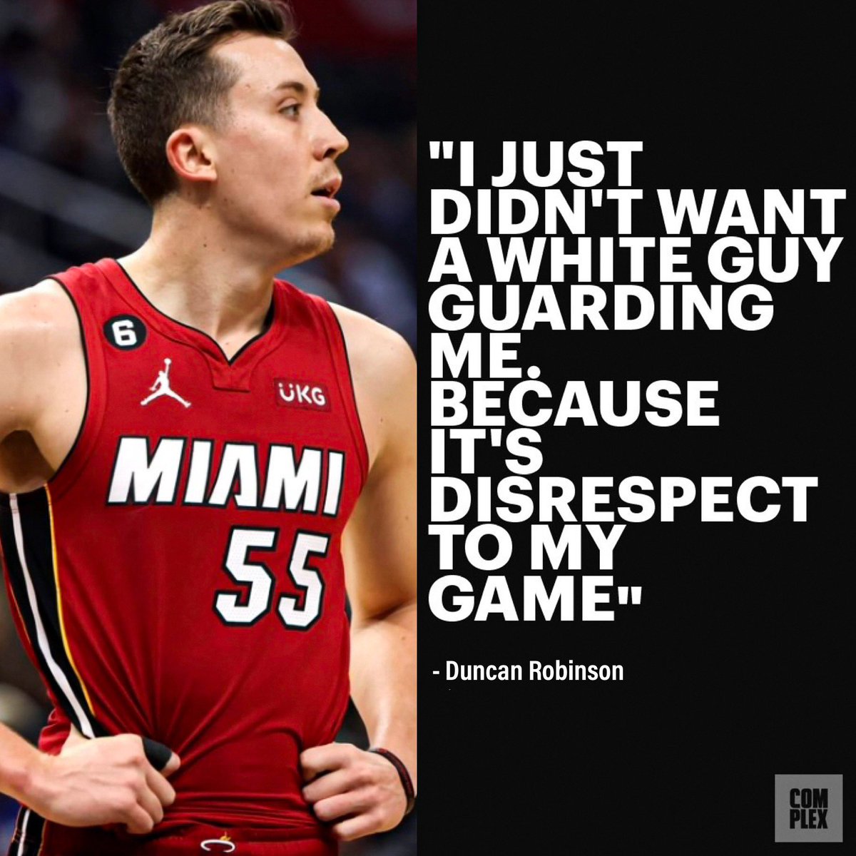 HeatvsHaters's tweet photo. Duncan Robinson on Fontecchio. 

Chat is this real?? https://t.co/jql8Vlm2eH
