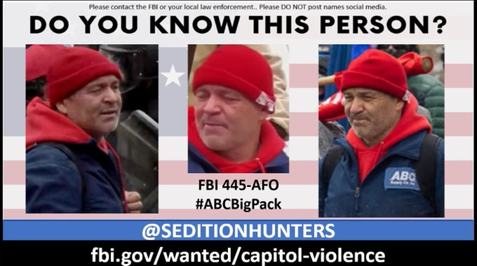 SeditionHunters's tweet photo. Please share across all platforms. #DoYouKnow this person?? Please contact the FBI with 445-AFO https://t.co/CacVxYJIL1 or contact us at admin@seditionhunters.org Please do not post names on social media #ABCBigPack more info https://t.co/ZTB0Q6Xi9q https://t.co/NGgt9VNuKM