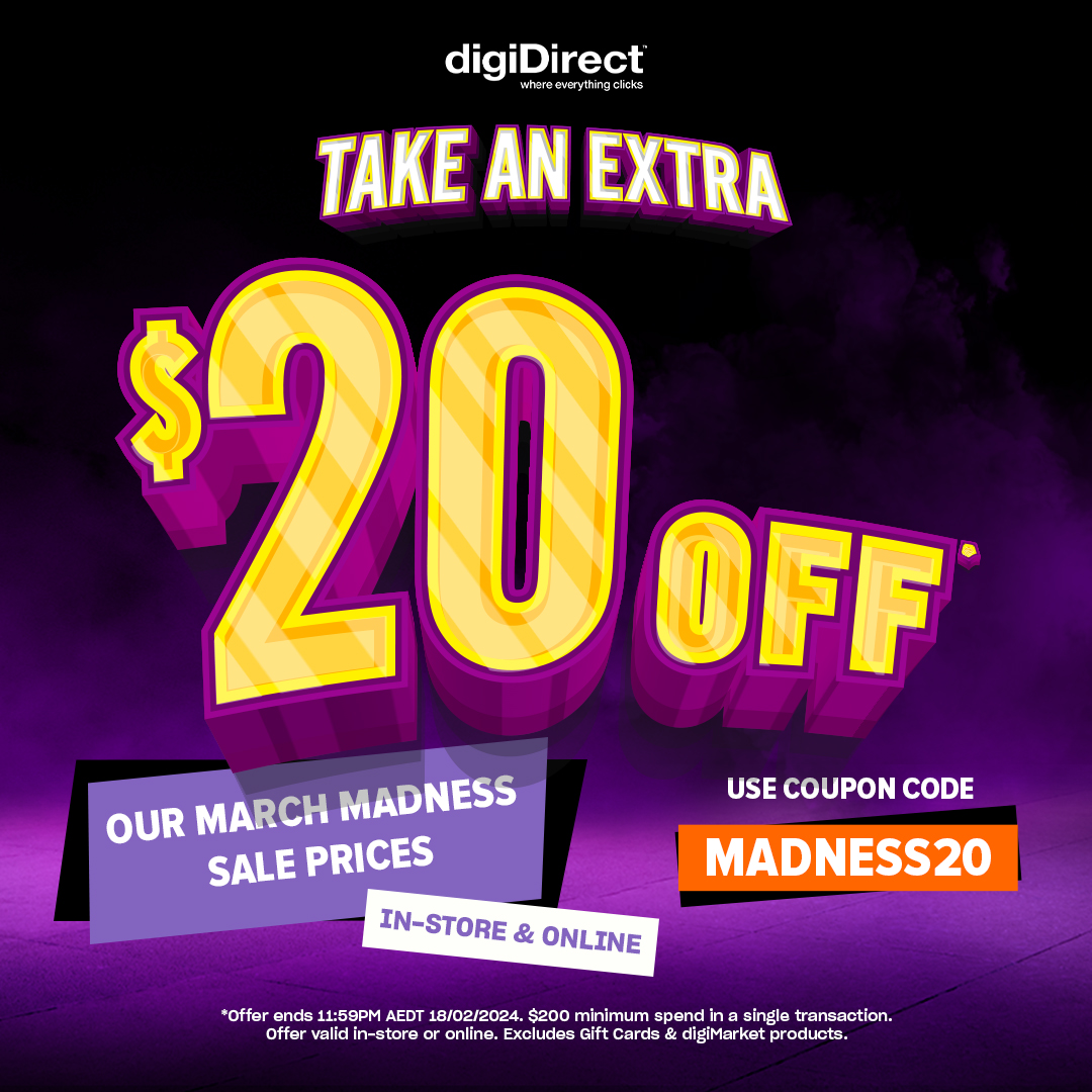 digiDirect Australia on X: Still looking at our March Madness Sale? Take  an extra $20 off and don't wait! Use code MADNESS20 in-store or at checkout  on any orders over $200. Hurry