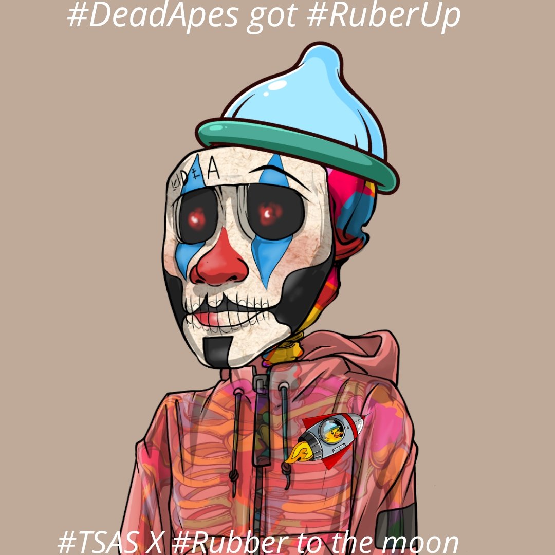 jpop2010's tweet photo. @RubberDuckyCoin @TSASOfficial @CrownedApesSG
We even got the #DeadApes all #RubberUp for the event.
@DGanjaBaba @De3ngineer
#DAFO #RubberUp #LFQuack https://t.co/725VlgxHIX