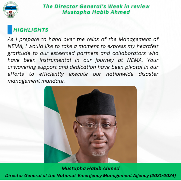 mustapha_habib_'s tweet photo. As I prepare to hand over the reins of the Management of NEMA, I would like to take a moment to express my heartfelt gratitude to our esteemed partners and collaborators who have been instrumental in our journey at @nemanigeria. https://t.co/2bCbdATBl1