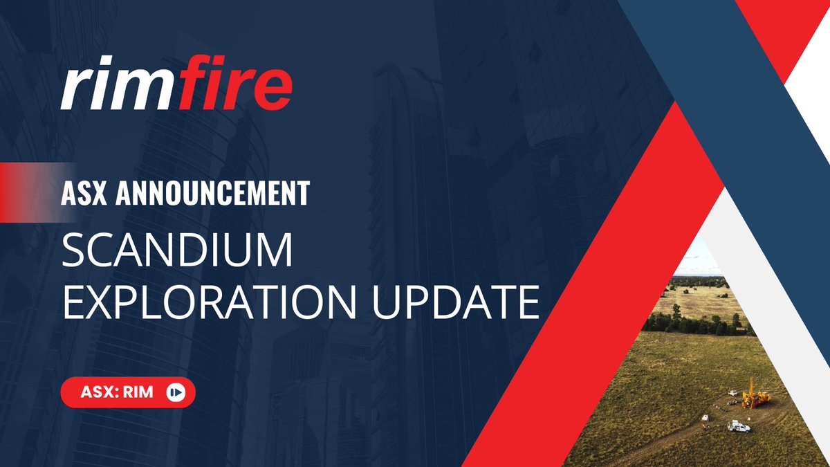 NlRimfire's tweet photo. 📰@NlRimfire #ASXNews

📣"We are building strong momentum across our scandium prospects with the completion of the #Murga aircore drill program &amp; imminent commencement of the #Melrose JORC Resource drilling...."
Managing Director David Hutton 

$RIM 🔗 https://t.co/3Gx7uYXKaH https://t.co/HMfdZNk1Ht