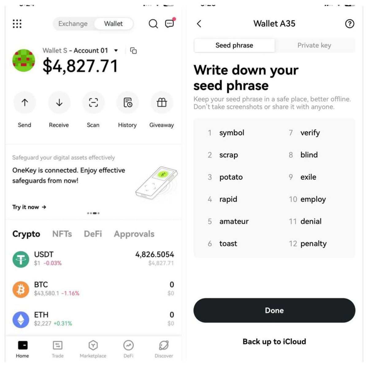 how can i withdraw my 5000 usdt from my okx wallet to binance please help  12 wallet phrase: symbol scrap potato rapid amateur toast verify blind  exile employ denial penalty #Bitcoin #Crypto #