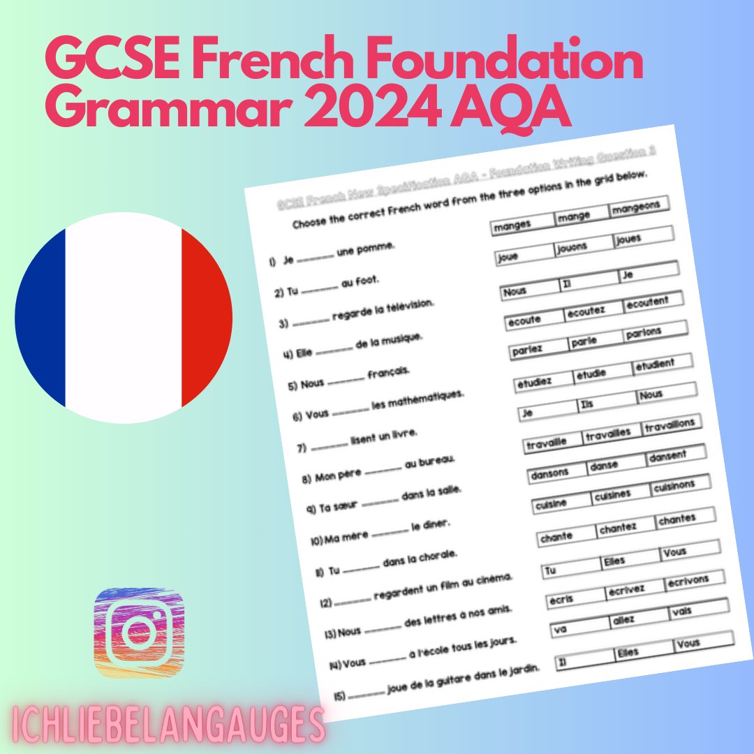 amjscorr's tweet photo. I've been preparing resources for the new MFL GCSE - I've made some Question 3 grammar exercises! Check them out! 🇫🇷🇪🇸🇩🇪 Versions available https://t.co/32HEedsM69 https://t.co/wy9bivH4B1