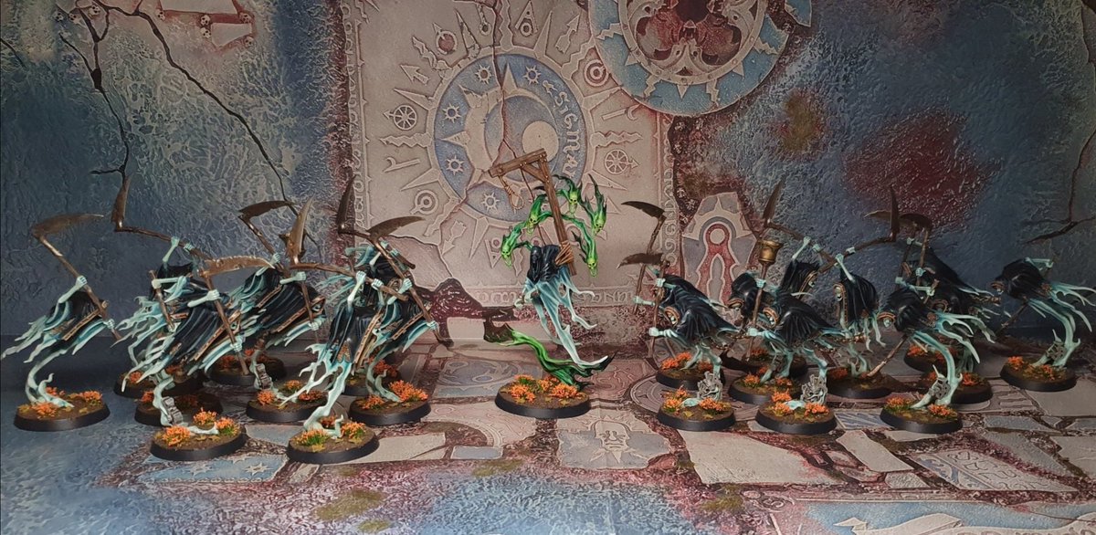 Ben__halford's tweet photo. Chainghasts
Briar Queen and thorns
Lord Executioner x2
Dreadblade Harrow x2
Kurdoss Valetian 
Lady Olynder
16 Myrmourn Banshees
Reikenor the Grimhailer https://t.co/v9GhkqTCzz