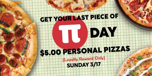 🚨LAST CHANCE! Circle of Crust loyalty members can still use their $5 personal pizza reward anytime thru Sun 3/17.  Not a member?  You can still get the reward by downloading the Pie Five app and signing up. piefivepizza.com/circle-of-crus……….  The reward arrives shortly after sign-up.