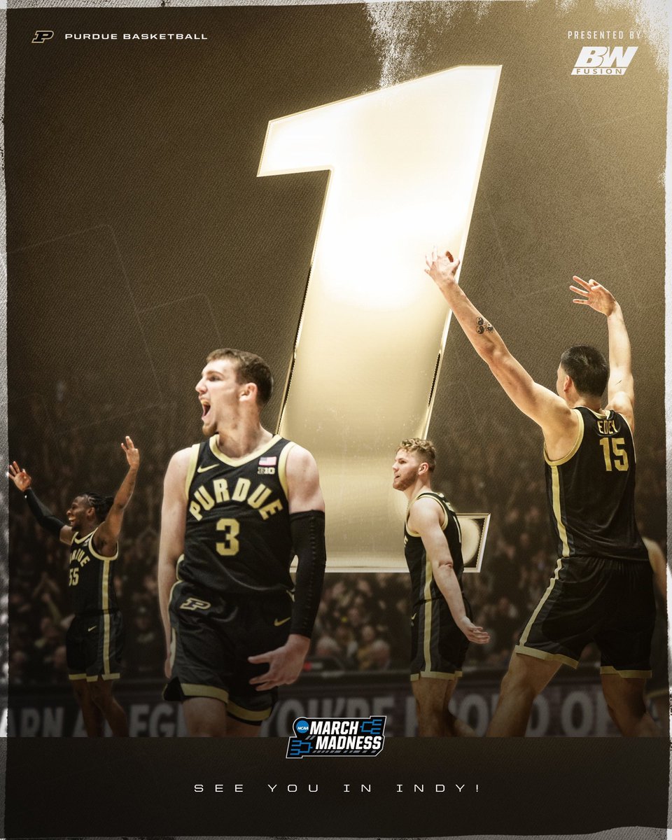 The Midwest’s No. 1 seed… THE PURDUE BOILERMAKERS! 

Let’s start the journey in Indy!
