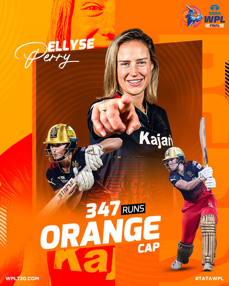 Dominance personified 💪 A relentless run-scoring spree & the Royal Challengers Bangalore's Ellyse Perry claims the coveted Orange Cap 👏 👏 #TATAWPL | #Final | @EllysePerry | @RCBTweets