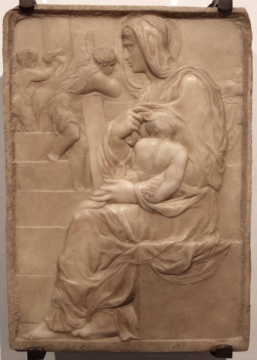 Ibituruna58's tweet image. Michelangelo, Madonna das Escadas, 1491 c. , Florença, Casa Buonarroti, mármore, cm 55.5×40 #escada