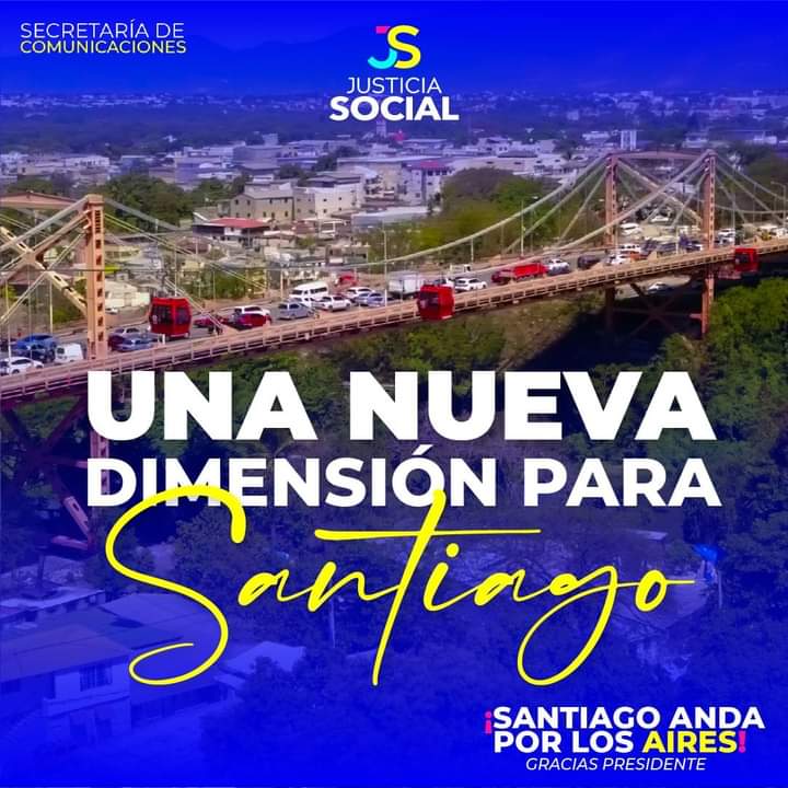 somosdeabel's tweet photo. Hoy el presidente @luisabinader inaugurará la primera etapa del Teleférico de Santiago, obra que cambiará la movilidad urbana, ofreciendo una alternativa eficiente y sostenible al congestionado tráfico de la ciudad. 

#SantiagoAndaPorLosAires
#JusticiaSocial 
#CambiandoVidas https://t.co/gURPiiKRXR