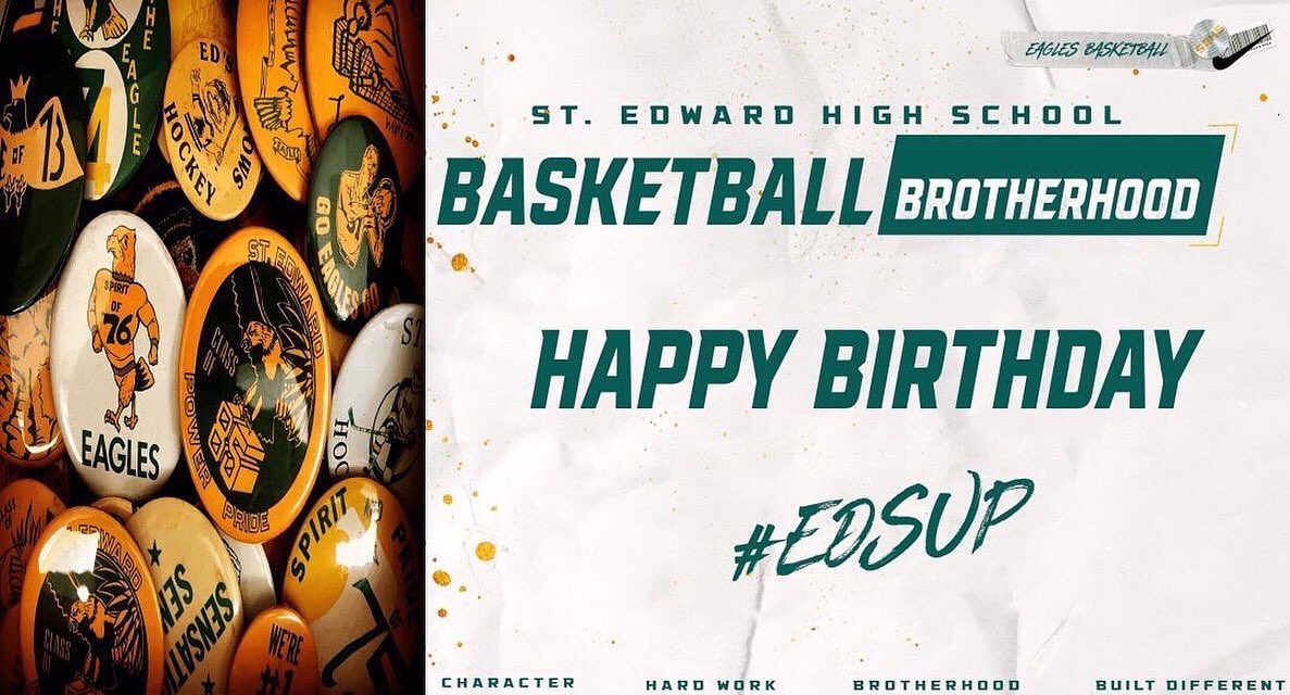 The St. Edward Basketball brotherhood would like to wish senior @D1Dell24 a very Happy Birthday. Enjoy your day #EDSUP #BUILTDIFFERENT