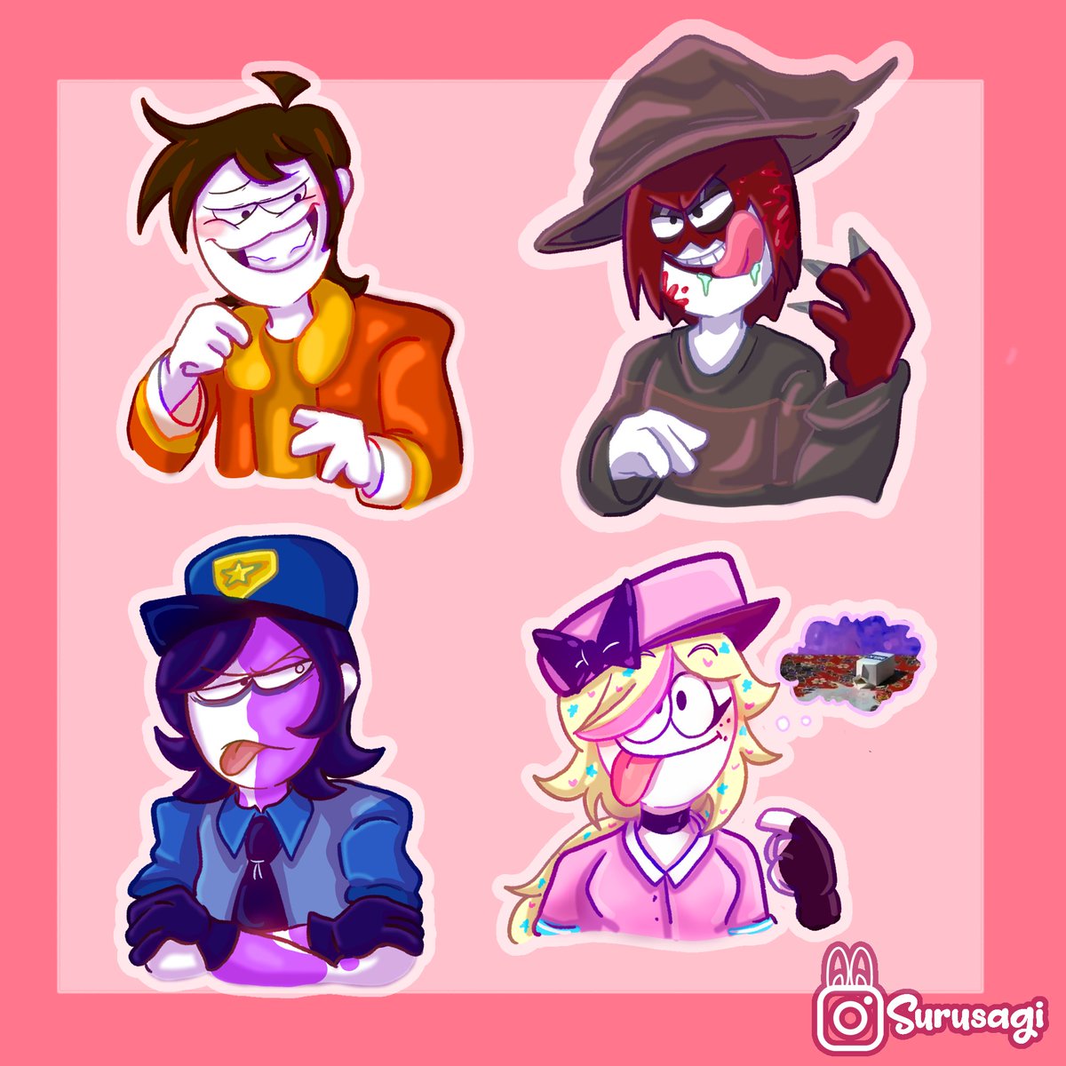 Surusagiii's tweet photo. Unos pequeños emotes de Spooky Month la verdad me gustó mucho dibujar estos ocs fue muy divertido colocar las expresiones
#spookymonthfanart #spookymonthoc #spookymonth #ocspookymonth #ocdrawing #oc #drawanimation #drawing
#drawinganimationc
Ocs : @Pozoleconarroz https://t.co/d9OZpyppVP