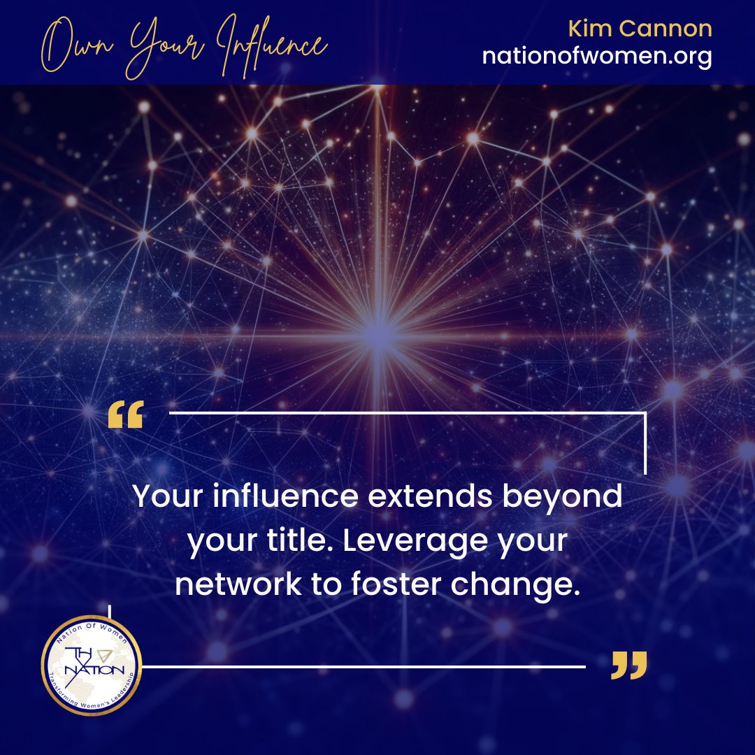 TheKimCannon's tweet image. Your influence extends beyond your title. How are you leveraging your network to foster change? Let's create ripples together.
#InfluenceForGood #WomenWhoLead #NetworkingWithPurpose