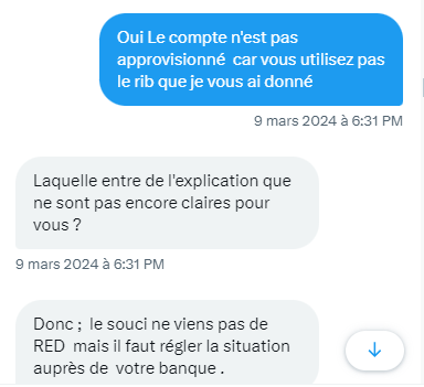 ClaireAllali's tweet photo. @REDbySFR Bonjour Marc, le service dédié m'a effectivement contacté, ils ont bien confirmé l'erreur de leur côté, et m'ont remboursé les frais associés. Je vous joins quand même quelques extraits de mes échanges avec mes 2 premiers interlocuteurs du service client... https://t.co/fAmyy6Cofs