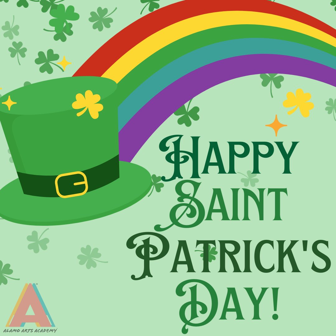 🍀 Wishing you the best of luck! Happy St. Patrick's Day! 🍀

#AlamoArtsAcademy #nonprofit #sanantoniotexas #stpatricksday