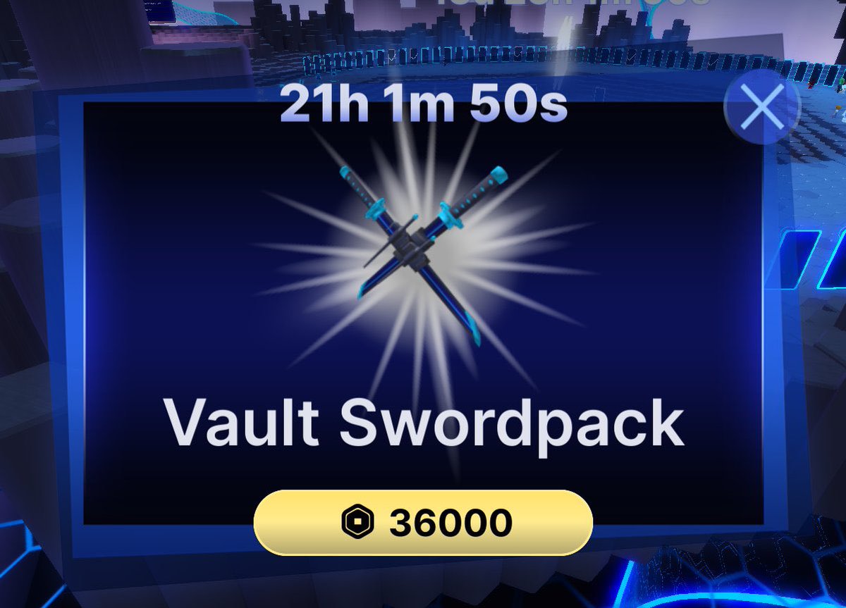 RoGameNews's tweet photo. The “Vault Swordpack” might get advantages in the future, or possibly in “The Hunt: Second Edition”.
#RobloxDev #RobloxDevs #Roblox #TheHunt #RobloxHunt #Event #SwordPack #Limited https://t.co/wDeMJH8091