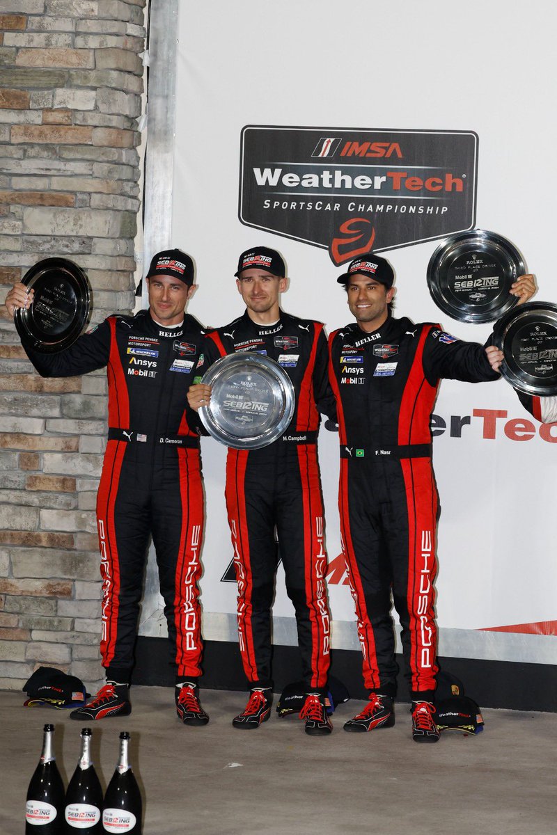 PODIUM IN SEBRING!!! 🥉 P3 in the 12hrs with @danecameron19 & @FelipeNasr, was the maximum we could do yesterday! We battled hard all day, team did a great job on strategy to keep us at the front! Thanks @Team_Penske X @PorscheRaces #RACEBORN