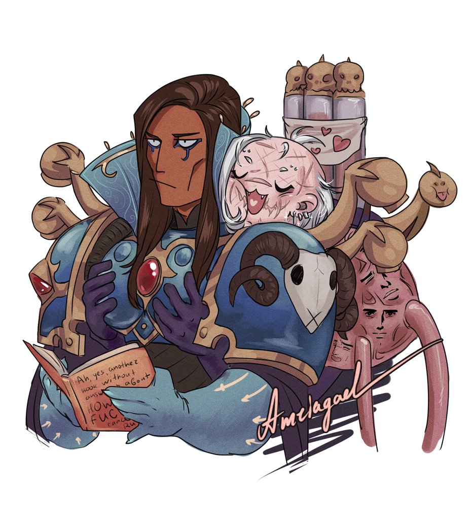 amriagael's tweet photo. #warhammer40k #warhammer
Ahzek Ahriman, Lucius the Eternal and the best breastplate design in galaxy--🦚😺✨ https://t.co/UdATL8WBuN