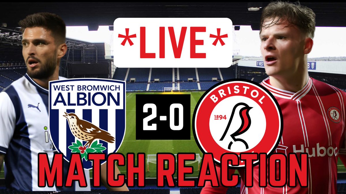 ‼️*JOIN US LIVE AT 6:30* ‼️ WEST BROM 2-0 BRISTOL CITY | MATCH REACTION Ani and Matiss react to City's horrendous afternoon at the Hawthorns, as pressure further intensifies on Liam Manning 👉 youtube.com/live/xy9bCoTDf… #BristolCity #WBA