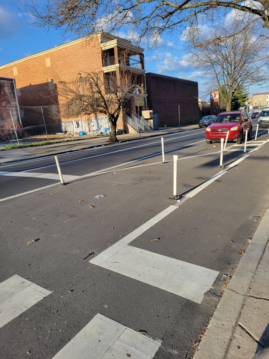WaltAWalker's tweet photo. @civic_grit @ccdphila I would love those planters and some green paint in West Philly. Some folks end up using that space to park their cars. https://t.co/7xhx2phGAj