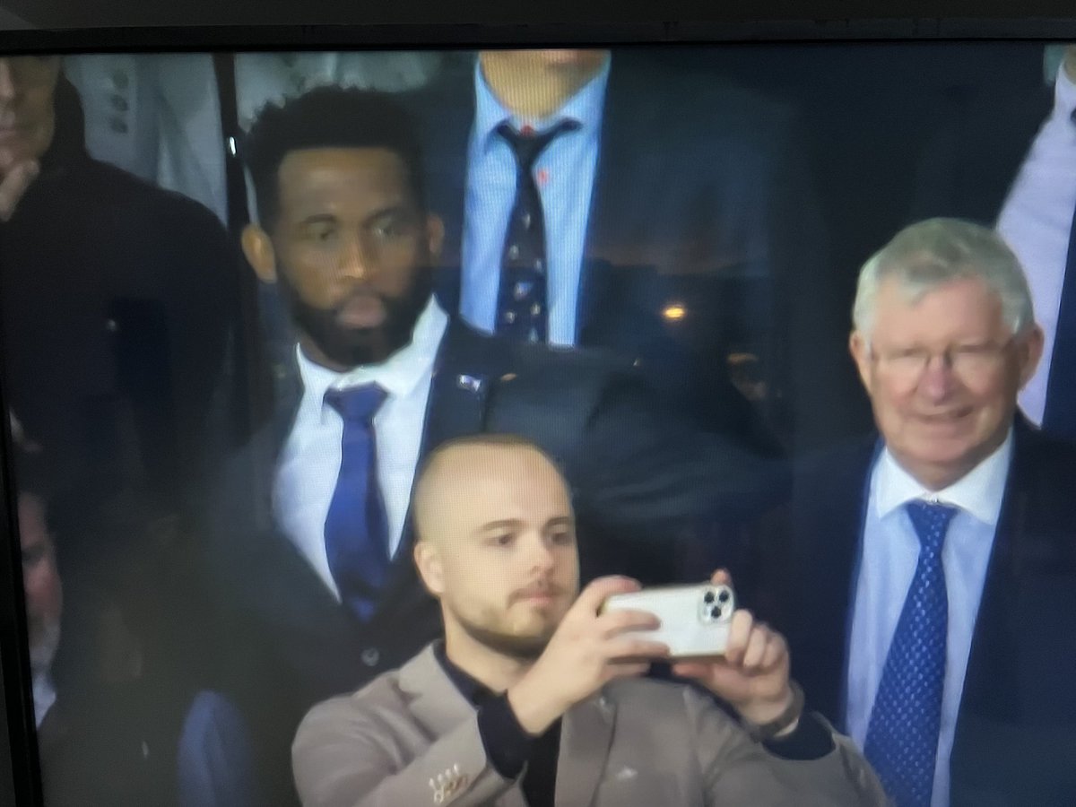 Siya Kolisi at the Man Utd - Liverpool game. Not happy at the end though!