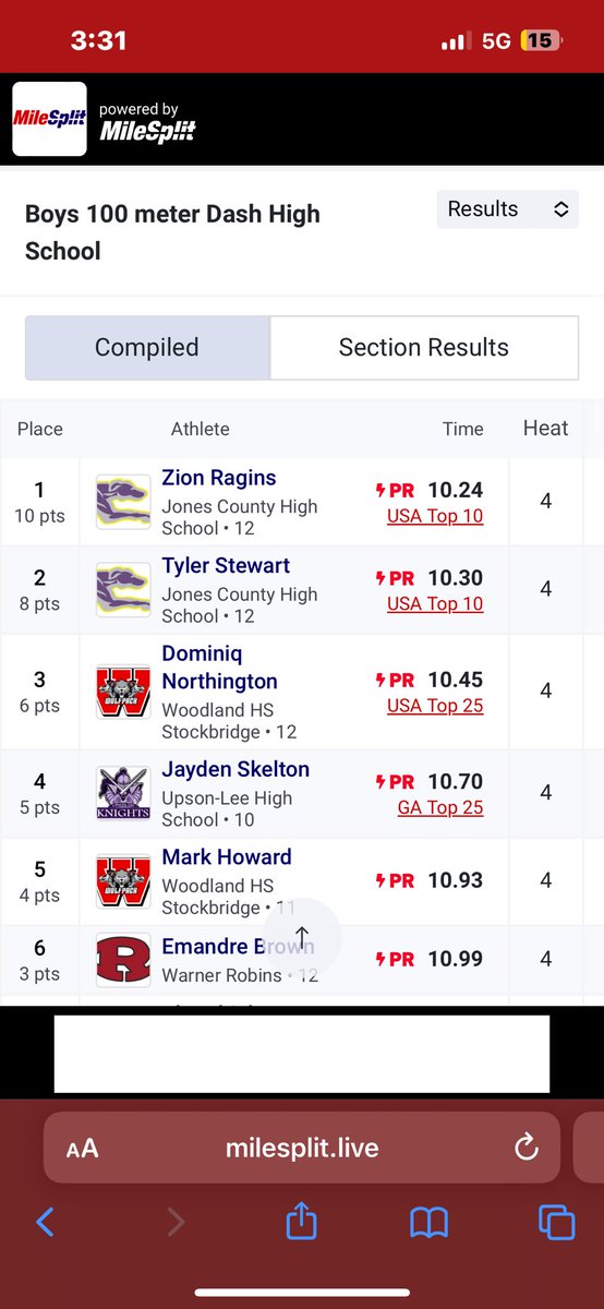 Ty1erstewart's tweet photo. Blessed to be ranked in the Top 2 in the state of Georgia and Top 10 Nationally! https://t.co/LXxja2dXCN