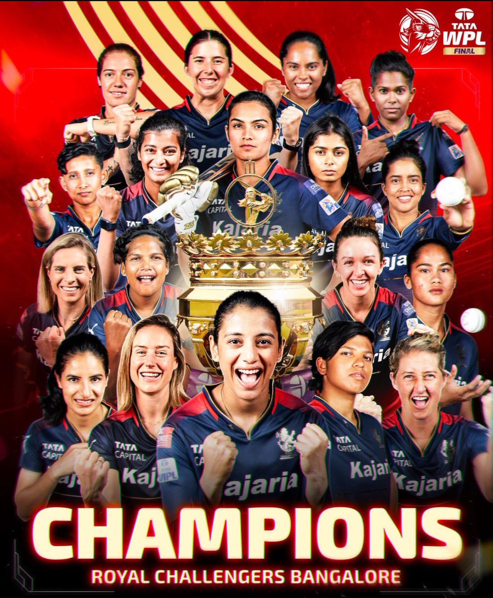 Congratulations RCB for the emphatic win in #WPL2024! What a thrilling journey it's been, showcasing their sheer talent and determination on the cricket field. Happy to see women's cricket gaining popularity. @wplt20 @BCCI @RCBTweets