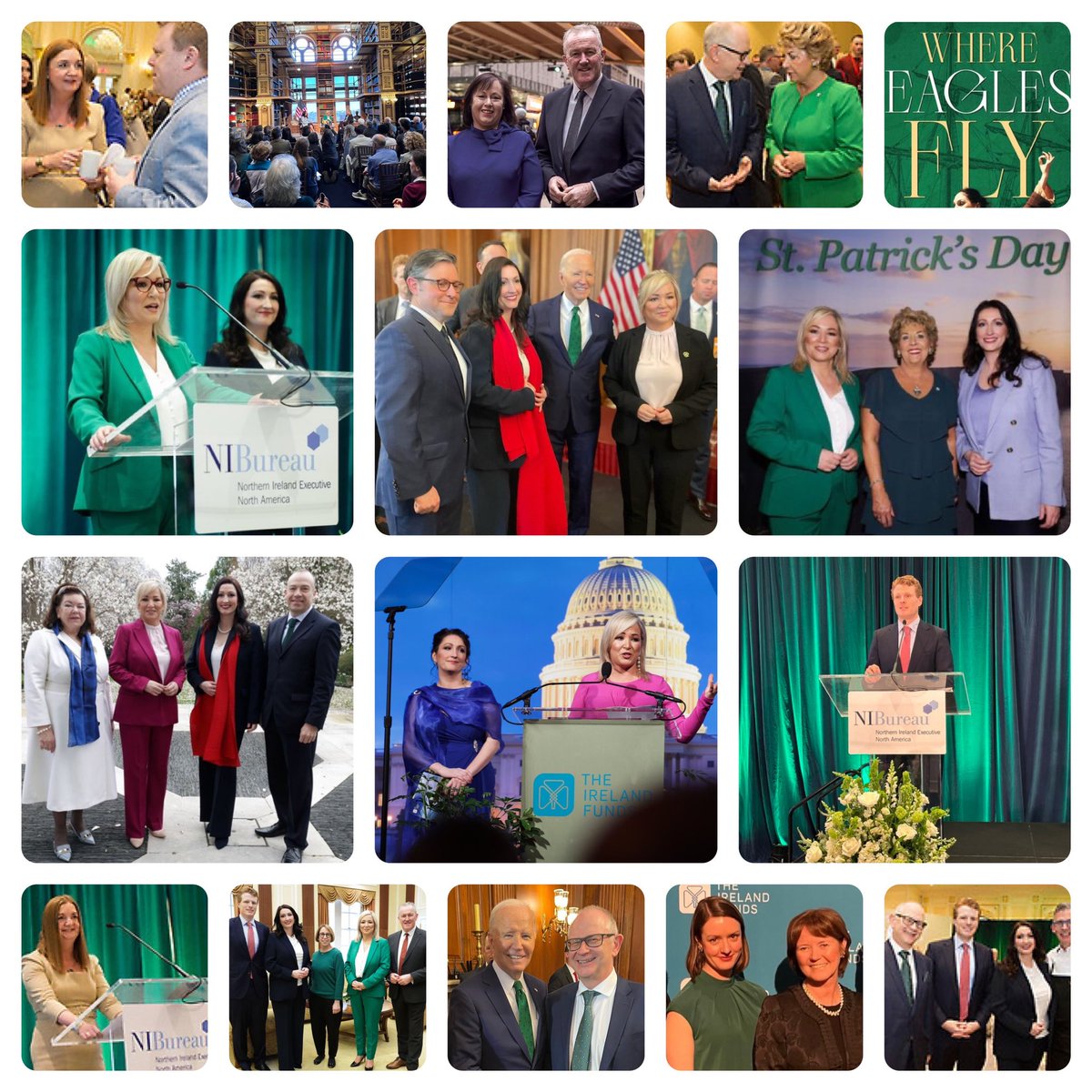 Happy St Patrick’s Day ☘️. It’s been a really successful week of engagement by First Minister & deputy First Minister in Washington, DC. Many thanks to all our partners and friends for their support. @InvestNI_AMER @GoToIrelandUS @niexecutive @QUBelfast @UlsterUni