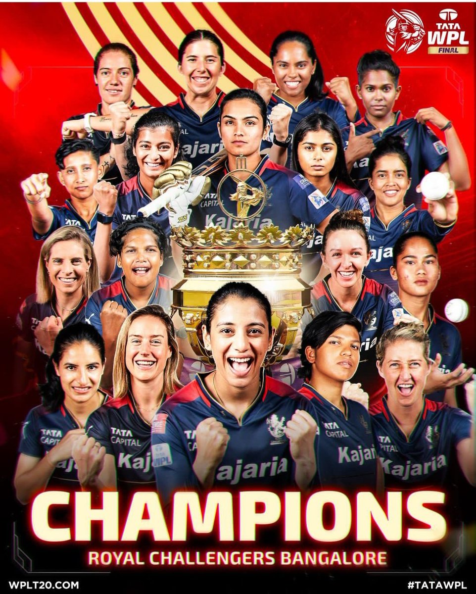 RamnarayanRaina's tweet photo. Many congratulations RCB on winning the WPL. Great temperament shown in crunch situations and deserving winners. #WPLFinal #Congratulations #RCBvDC #winners #RCBWomen #2024 https://t.co/mTzlMwhVr8