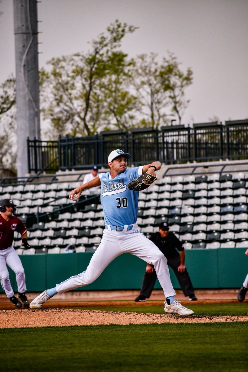 CitadelBaseball's tweet photo. 5️⃣ Ks for @Lmkiss543 through 3.0 innings! 

#OurMightyDogs https://t.co/QK2JYb80kA