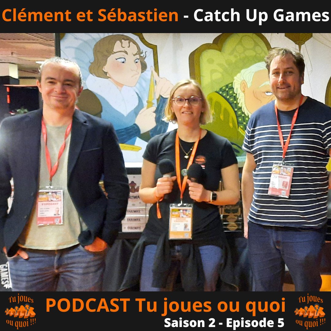 Coup de projecteur sur l'éditeur <a href="/CatchUpGames/">Catch Up</a> sur le podcast #tujouesouquoi 
🎙️Seb et Clément reviennent sur leurs débuts en 2014, parlent de leur travail d'éditeur, évoquent les futures sorties.
🎧 podcast.ausha.co/tujouesouquoi/…