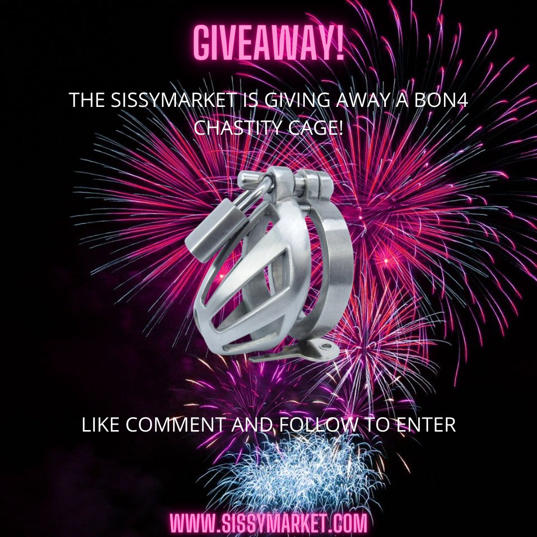 TheSissyMarket's tweet photo. 🔒✨ Chastity Cage Giveaway! ✨🔒

🎉 Get ready to experience ultimate control and tantalizing anticipation with our exclusive giveaway! We're thrilled to offer you the chance to win a premium BON4 chastity cage! Are you ready to explore the thrilling world of chastity play? Here's your opportunity!

To enter:

1️⃣ Like this post ❤️
2️⃣ Comment below with your favorite feature of the BON4 chastity cage 💬
3️⃣ Make sure you're following us 🚶‍♂️🚶‍♀️

That's it! You're now in the running to win this incredible prize! 🏆 Don't miss out on the chance to add this beautiful cage to your collection FOR FREE!

🕒 Hurry, the giveaway ends in 1 week! Good luck to all participants!

🍀 #ChastityCageGiveaway #BON4 #GiveawayAlert