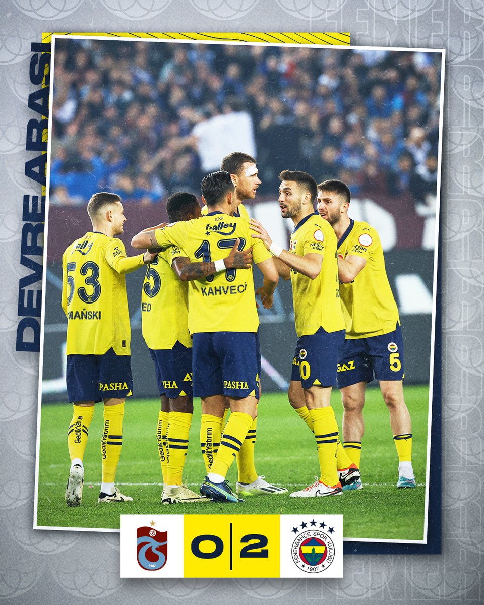 İlk yarıyı 2-0 önde tamamlıyoruz. 

#TSvFB
