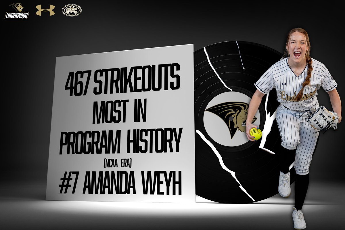 RECORD BREAKER ALERT🚨

After Amanda Weyh's second strikeout in the first inning at Tennessee State, she becomes the all-time leader in strikeouts in program history (NCAA Era) 🦁🥎

Weyh has 467 strikeouts in her time at Lindenwood, congratulations Amanda‼️⬇️

#InTheArena
