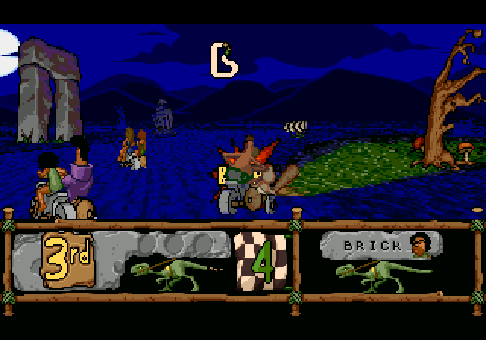 BuscandoElWarp's tweet image. El juego del día: #BCRacers (#Sega32x)
Creador: #EASports 1994
En la prehistoria también competían para saber quién era el mejor, y ¿qué tal que sea con una carrera?, un multimillonario de Chuck Rock ha organizado una carrera de bicicletas, el ganador recibirá la Boulderdash Bike