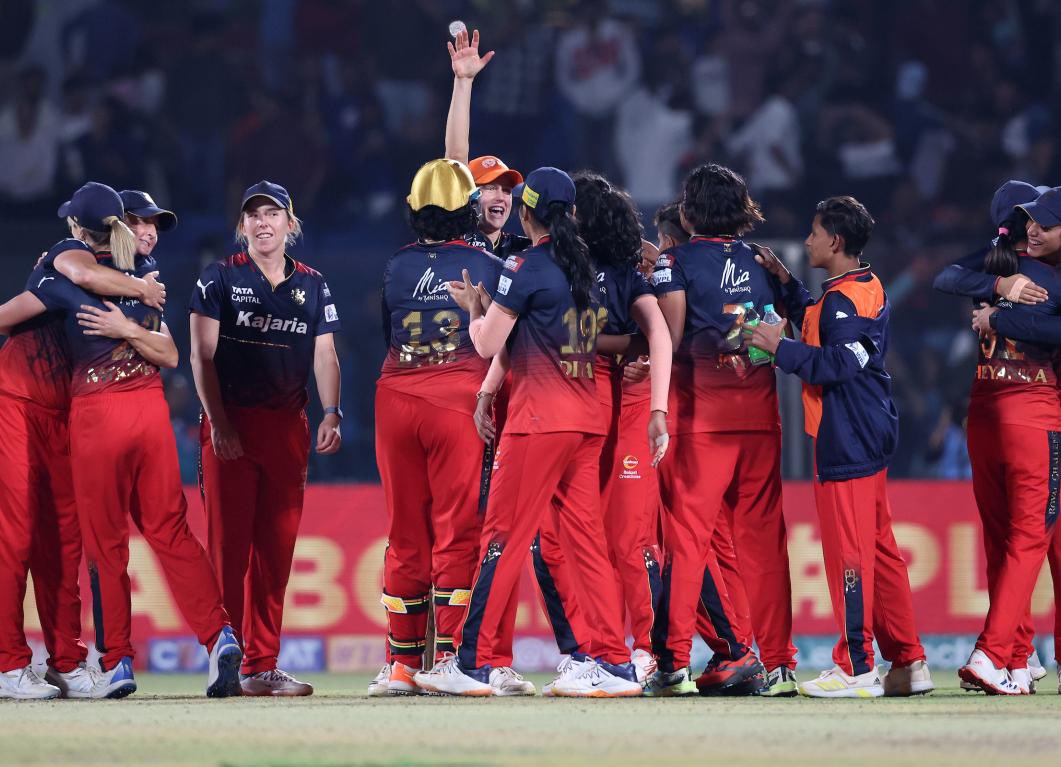 Congratulations on the win RCB W team with a display of sheer brilliance on the field. Victory by 8 wickets, left no doubt about your dominance in today's match! 🏏💥 #PlayBold #CongratulationsRCB @wplt20