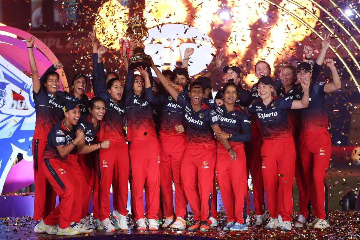 Congratulations to the @RCBTweets women's team for bagging the @wplt20 title. Women's cricket is well and truly on the rise in India. 

#TATAWPL #DCvRCB