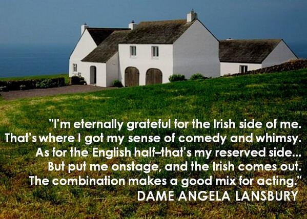 Happy St Patrick's Day! 

Here's Dame Angela Lansbury on her Irish roots.