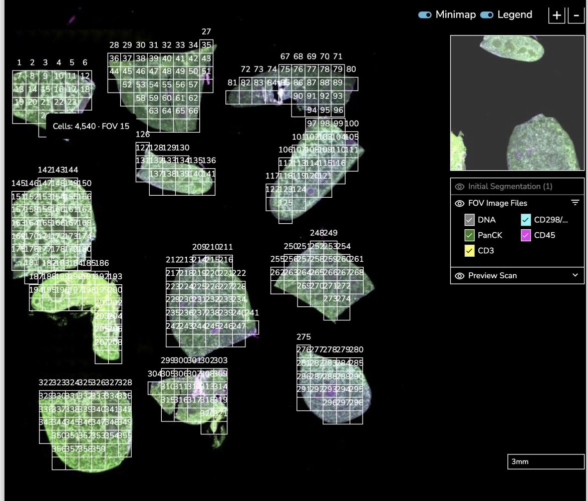 I can’t believe how fast #cosmx is following our recent upgrade. @nanostringtech Amazing histology work generated this packed slide 4 slides 400k cells/slide 9days run time 👀 forward to 6000plex assay up next @LabSpatialNBJ #spatialbiology #spatialtranscriptomics