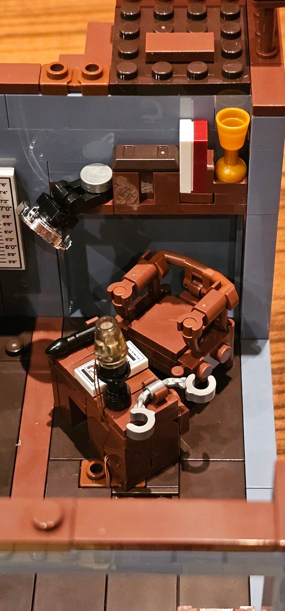 st_hennermann's tweet image. #Klemmbausteine #Funwhole #SheriffsOffice
Bauabschnitt 3 gestaltet das Büro des Sheriffs
Die Holzplanken des Vordachs sind teilweise bedruckt und auch im Innern finden sich passende Drucke wie zB Steckbriefe.
Die Beleuchtungskabel werden von der Tür aus zur ersten Lampe und dann